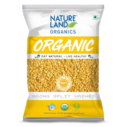 Natureland Organics Moong Split Washed 500g, Pack Of 6 Natureland Organics Moong Split Washed 500g, Pack Of 6