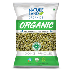 Natureland Organics Moong Whole 500g, Pack Of 6 Natureland Organics Moong Whole 500g, Pack Of 6