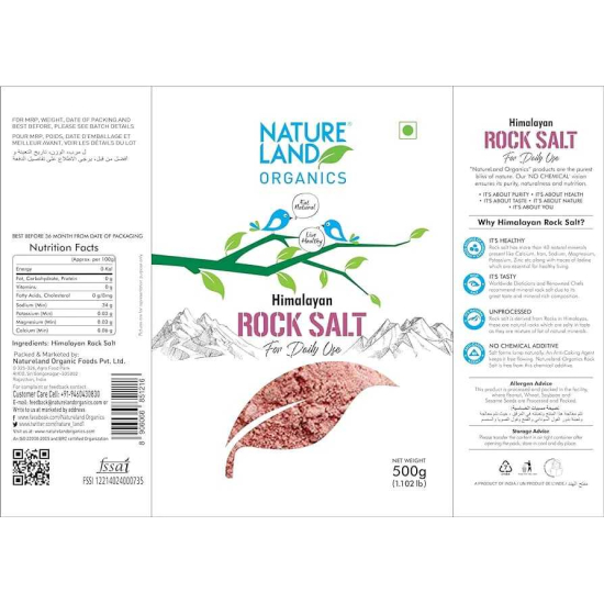 Natureland Organics Himalayan Pink Rock 500g