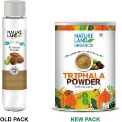 Nature Land Organics Triphala Powder 100g, Pack Of 6 Nature Land Organics Triphala Powder 100g, Pack Of 6