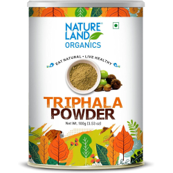 Nature Land Organics Triphala Powder 100g, Pack Of 6 Nature Land Organics Triphala Powder 100g, Pack Of 6