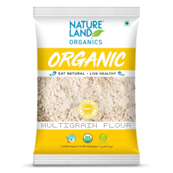 Natureland Organics Multigrain Flour 750g, Pack Of 6 Natureland Organics Multigrain Flour 750g, Pack Of 6