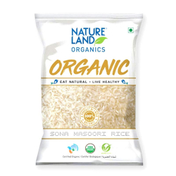 Natureland Organics Sona Masoori Rice 1Kg Natureland Organics Sona Masoori Rice 1Kg