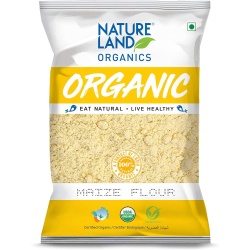 Natureland Organics Maize Flour 500g, Pack Of 6 Natureland Organics Maize Flour 500g, Pack Of 6