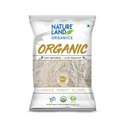 Natureland Organics Whole Wheat Flour 750g, Pack Of 6 Natureland Organics Whole Wheat Flour 750g, Pack Of 6
