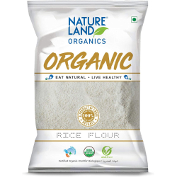 Natureland Organics Rice Flour 500g, Pack Of 6 Natureland Organics Rice Flour 500g, Pack Of 6