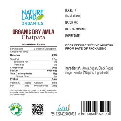 Natureland Organics Dry Amla Chatpat 250g, Pack Of 5 Natureland Organics Dry Amla Chatpat 250g, Pack Of 5