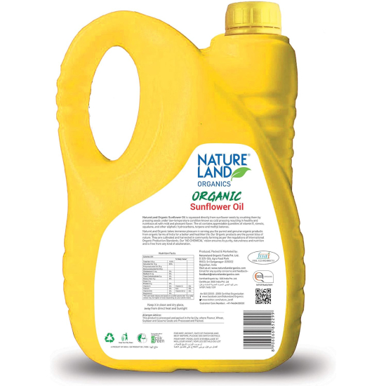 Natureland Organics Sunflower Oil 5Ltr