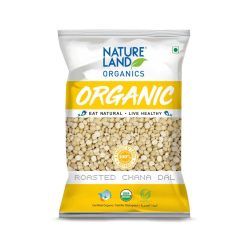Natureland Organics Roasted Chana Dal 500g, Pack Of 6