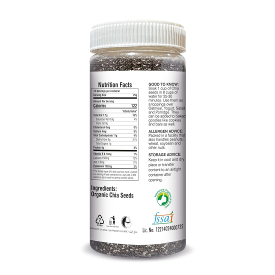 Natureland Organics Chia Seeds 300g