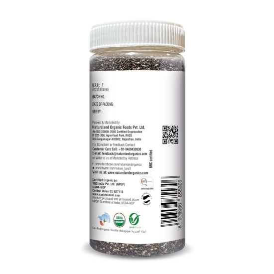 Natureland Organics Chia Seeds 300g