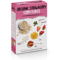 Meadows Organic Strawberry Cornflakes Granola 300g, Pack 3 Meadows Organic Strawberry Cornflakes Granola 300g, Pack 3