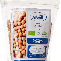 Anab Organic Chic Peas 500g, Pack Of 12
