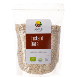 Anab Organic Instant Oat Flakes 500g, Pack Of 12 Anab Organic Instant Oat Flakes 500g, Pack Of 12