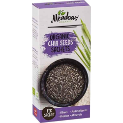 Meadows Organic Chia Seeds Sachets 10x8g, Pack Of 6 Meadows Organic Chia Seeds Sachets 10x8g, Pack Of 6