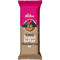 Meadows Organic Peanut Butter Mixed Berries Bar 40g, Pack Of 10  Meadows Organic Peanut Butter Mixed Berries Bar 40g, Pack Of 10