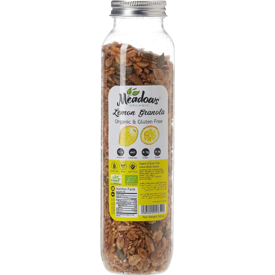 Meadows Organic Lemon Granola 160g, Pack Of 6