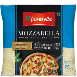 Maestrella Frozen Shredded Mozzarella 2.5kg, Pack Of 4 Maestrella Frozen Shredded Mozzarella 2.5kg, Pack Of 4