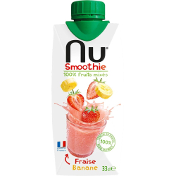 Nu Smoothie Strawberry Banana Juice 330 ml, Pack Of 12 Nu Smoothie Strawberry Banana Juice 330 ml, Pack Of 12