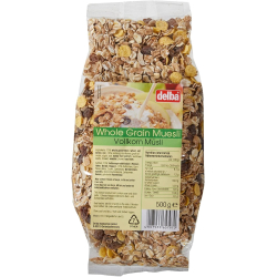 Delba Whole Grain Muesli 500g, Pack Of 12 Delba Whole Grain Muesli 500g, Pack Of 12