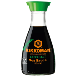 Kikkoman Naturally Brewed Less Salt Soy Sauce 150 ml, Pack Of 12 Kikkoman Naturally Brewed Less Salt Soy Sauce 150 ml, Pack Of 12