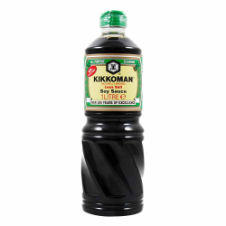 Kikkoman Less Salt Soy Sauce 1Ltr, Pack Of 12 Kikkoman Less Salt Soy Sauce 1Ltr, Pack Of 12