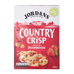 Jordans Country Crisp Strawberry Cereal Cluster 500g, Pack Of 6 Jordans Country Crisp Strawberry Cereal Cluster 500g, Pack Of 6