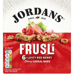 Jordans Frusli Juicy Red Berries Bar, 6x30g Jordans Frusli Juicy Red Berries Bar, 6x30g