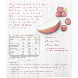 Jordans Cranberry Apple Frusli Bar 6x30g Jordans Cranberry Apple Frusli Bar 6x30g