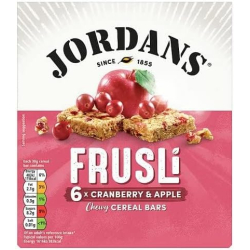 Jordans Cranberry Apple Frusli Bar 6x30g Jordans Cranberry Apple Frusli Bar 6x30g