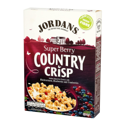 Jordans Country Crisp Super Berry Cereal Cluster 500g, Pack Of 6 Jordans Country Crisp Super Berry Cereal Cluster 500g, Pack Of 6