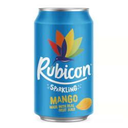 Rubicon Sparkling Mango 330 ml, Pack Of 24 Rubicon Sparkling Mango 330 ml, Pack Of 24