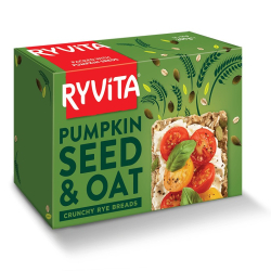 Ryvita Pumpkin Seeds & Oats Crispbread 200g, Pack Of 8