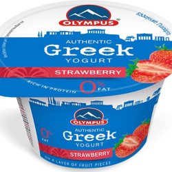 Olympus 0% Fat Strawberry Authentic Greek Yogurt 150g, Pack Of 6