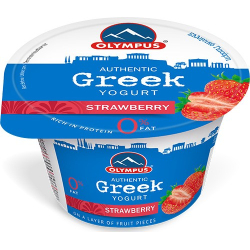 Olympus 0% Fat Strawberry Authentic Greek Yogurt 150g, Pack Of 6 Olympus 0% Fat Strawberry Authentic Greek Yogurt 150g, Pack Of 6