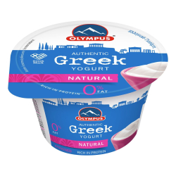 Olympus Authentic Fat Free Natural Greek Yoghurt 150g, Pack Of 6 Olympus Authentic Fat Free Natural Greek Yoghurt 150g, Pack Of 6