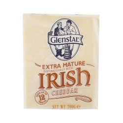 Glenstal Extra Mature Irish White Cheddar 200g, Pack Of 12 Glenstal Extra Mature Irish White Cheddar 200g, Pack Of 12