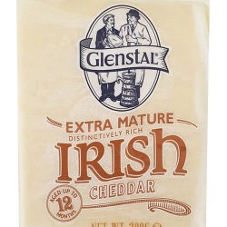 Glenstal Extra Mature Irish White Cheddar 200g, Pack Of 12