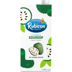 Rubicon Guanabana Soursop Fruit Drink No Added Sugar 1Litre, Pack Of 12 Rubicon Guanabana Soursop Fruit Drink No Added Sugar 1Litre, Pack Of 12
