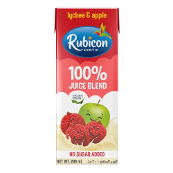 Rubicon Lychee & Apple Juice No Added Sugar, 4x8x200 ml Rubicon Lychee & Apple Juice No Added Sugar, 4x8x200 ml