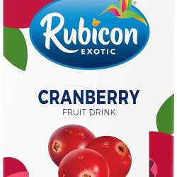 Rubicon Exotic Fruit Drink Cranberry 1Litre, Pack Of 12 Rubicon Exotic Fruit Drink Cranberry 1Litre, Pack Of 12