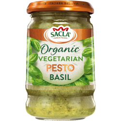 Sacla Italia Organic Vegetarian Basil Pesto 190g, Pack Of 6 Sacla Italia Organic Vegetarian Basil Pesto 190g, Pack Of 6