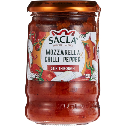Sacla Italia Mozzarella & Peperoncino 190g, Pack Of 6 Sacla Italia Mozzarella & Peperoncino 190g, Pack Of 6