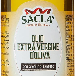 Sacla Extra Virgin Olive Oil with Sliced Truffle 250 ml, Pack Of 6 Sacla Extra Virgin Olive Oil with Sliced Truffle 250 ml, Pack Of 6