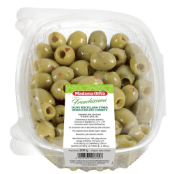 Madama Oliva Seasoned Nocellara Etnea Green Pitted Sicilian 200g, Pack Of 10 Madama Oliva Seasoned Nocellara Etnea Green Pitted Sicilian 200g, Pack Of 10