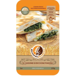 Riccione Piadina Cassone Herbs And Mozzarella 230g, Pack Of 10 Riccione Piadina Cassone Herbs And Mozzarella 230g, Pack Of 10