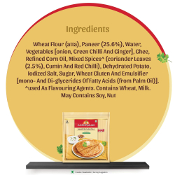 Aashirvaad Paneer Paratha 400g, Pack Of 24