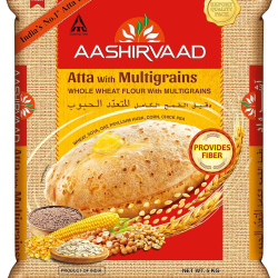 Aashirvaad Whole Wheat Flour Atta with Multigrains 5kg, Pack Of 4 Aashirvaad Whole Wheat Flour Atta with Multigrains 5kg, Pack Of 4