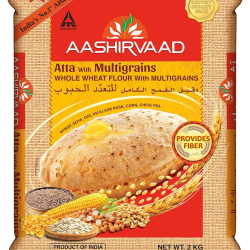 Aashirvaad Whole Wheat Flour Atta with Multi Grains 2kg, Pack Of 10 Aashirvaad Whole Wheat Flour Atta with Multi Grains 2kg, Pack Of 10