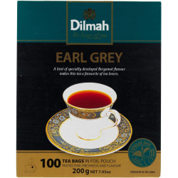 Dilmah Gourmet Earl Grey 100 Tea Bags 200g, Pack Of 12